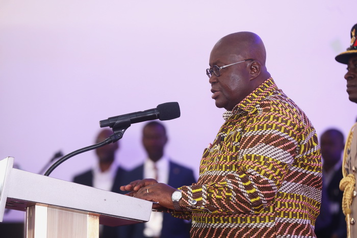 President Akufo-Addo speaking at the first African Airshow in Accra